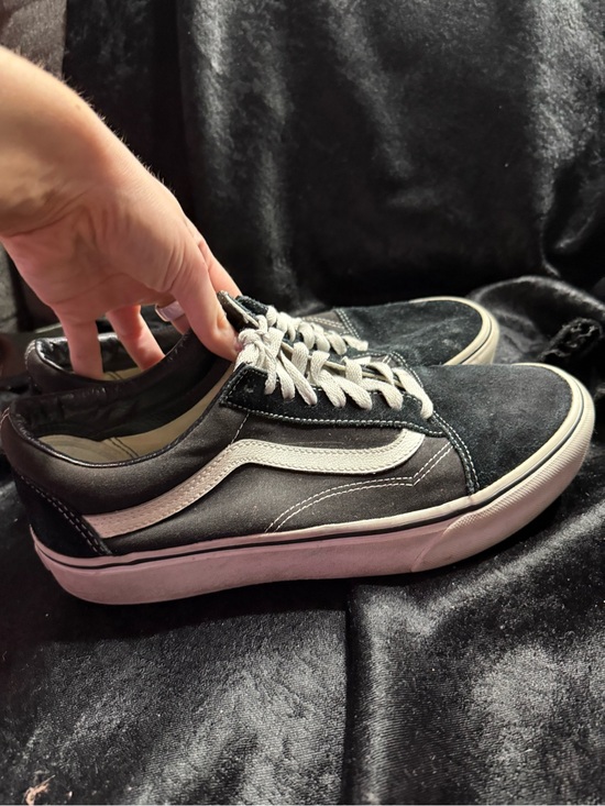 Vans Shoes - Vans Black and White Low-Top Skate Sneakers-womens 10.5